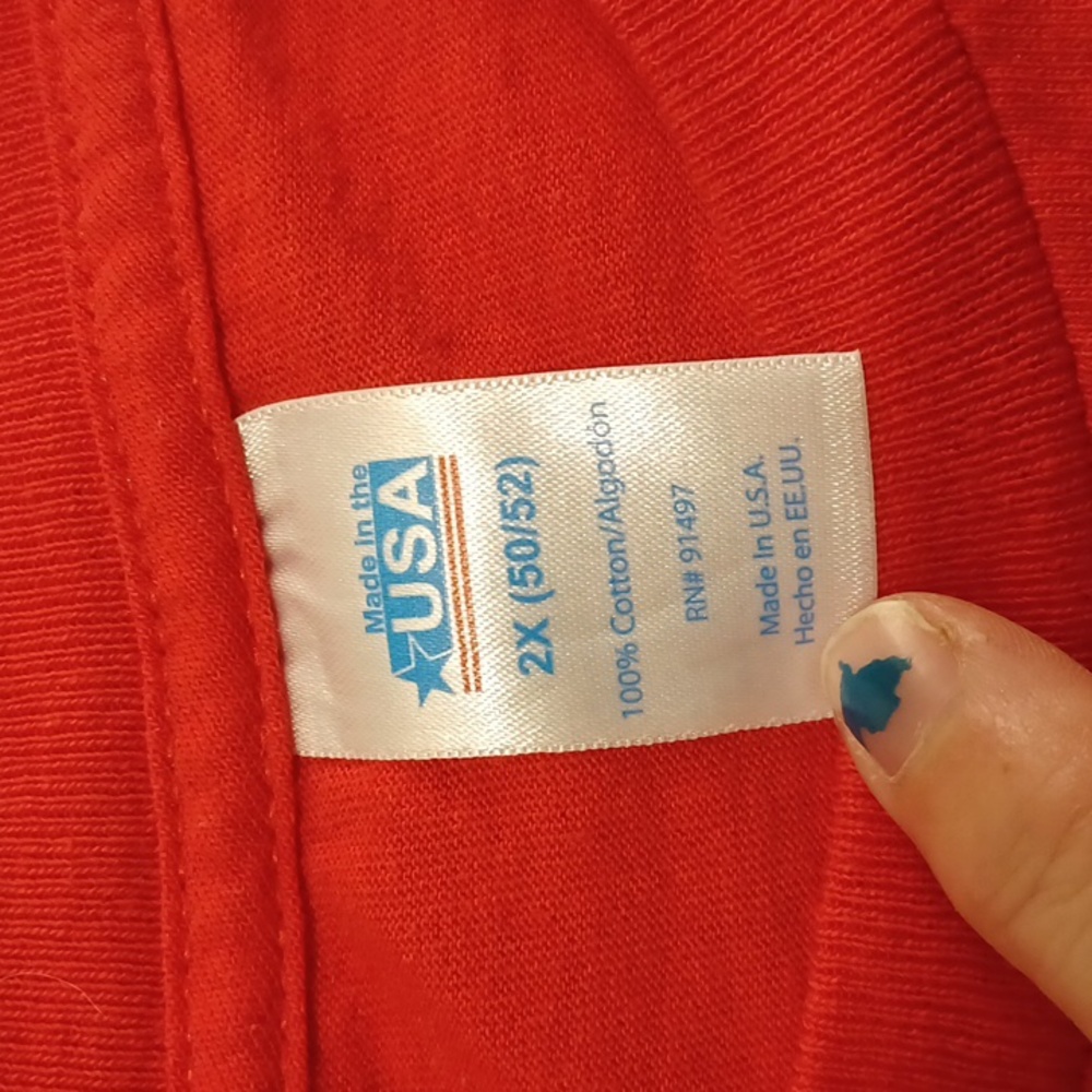 Made In America Red Flag T-Shirt 2XL - Picture 3 of 6